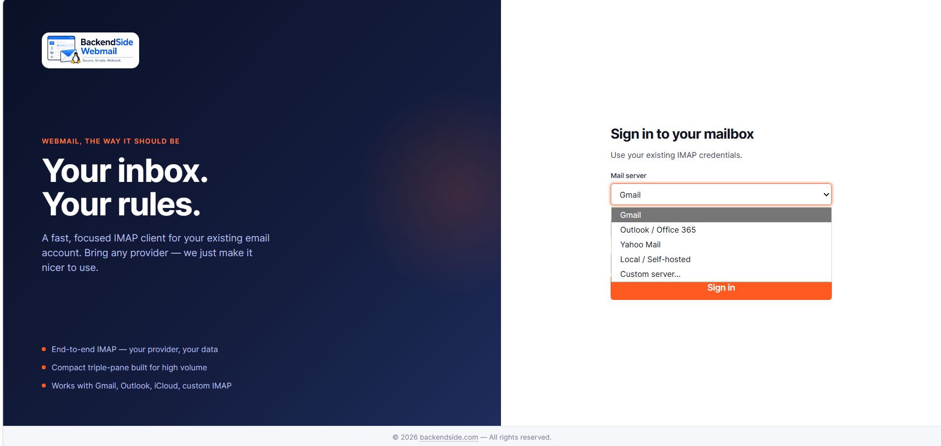 Predefined providers dropdown