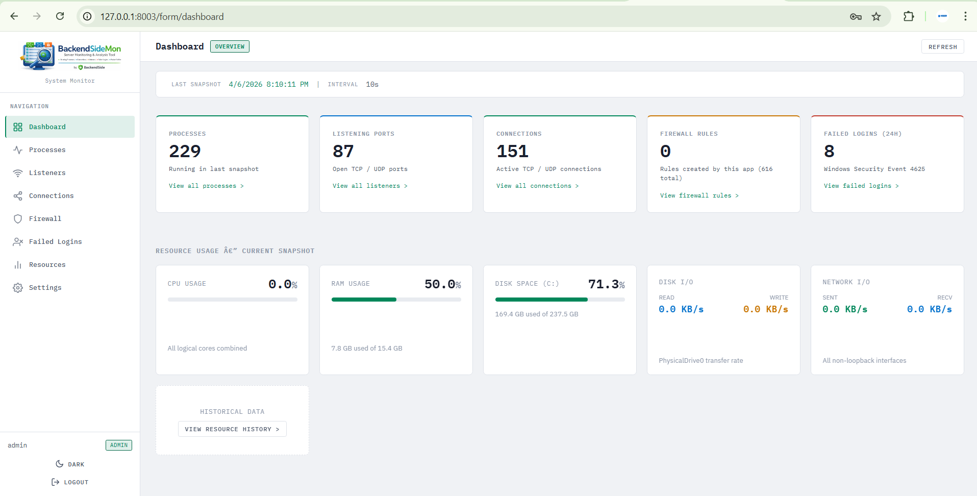 Main Interface